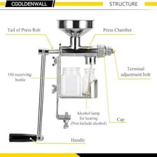 An illustration of oil being extracted from nuts by pressing.