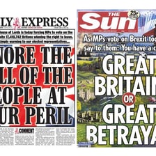 A front page of the British newspaper The Sun.