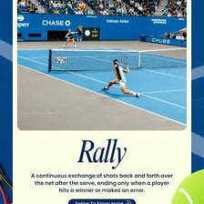 A tennis point ending as a rally is interrupted.