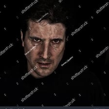 A person visibly expressing strong dislike or hatred.