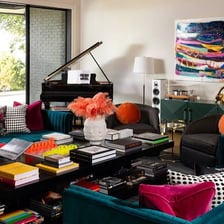 Musical sound being played in a domestic living-room setting