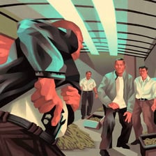 A crime-themed illustration representing a Hong Kong triad gang.