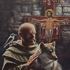 An artistic depiction of Saint Francis of Assisi
