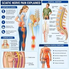 An educational illustration showing a tingling sensation travelling up a spine.