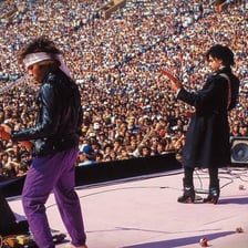 An audience showing disapproval during a performance.
