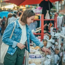 An open market with traders and stalls