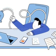 A person relaxing away from phones and other electronic devices.