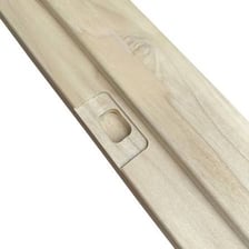 A close-up photograph of the vertical frame of a doorway
