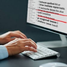 A visible error being corrected in a document or computer interface.