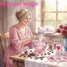 Stylized illustration suggesting glamour and enchantment