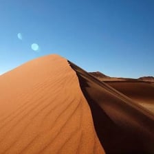 A desert landscape associated with the science-fiction film Dune