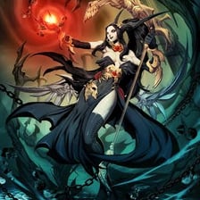 A fantasy sorcerer casting a spell