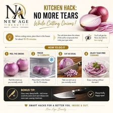 A cut onion on a chopping board