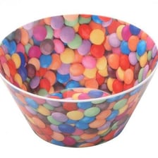 Colourful Smarties sweets shown together in a bowl.