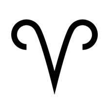 The Aries zodiac symbol and its constellation