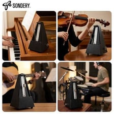 A metronome used to indicate musical tempo.