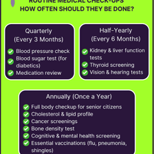 A medical checkup representing good health.