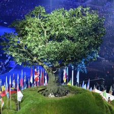 Athletes competing in an Olympic sporting event.
