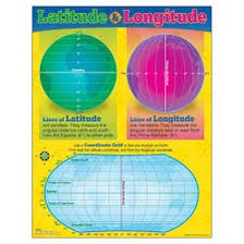 A map or globe displaying lines of longitude