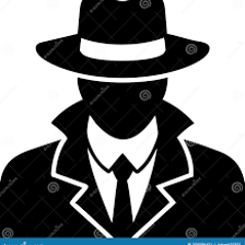 A silhouetted secret agent representing a spy