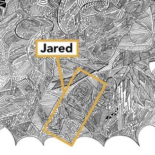A short line of text with a hidden word highlighted across word boundaries