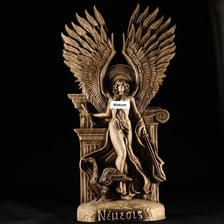 A classical artistic depiction of Nemesis, the Greek goddess of retribution