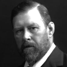 A portrait of Irish novelist Bram Stoker