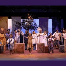 Group of theatrical performers appearing together on a stage