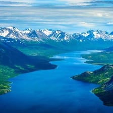 A mountainous Alaskan wilderness landscape