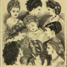 A hair switch, or false hairpiece, shown as a small bundle of hair