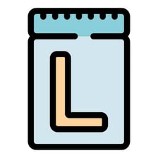 A mobile app icon beside an L plate used by a learner driver.