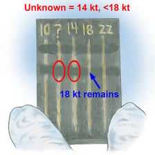 A laboratory testing a metal sample for purity