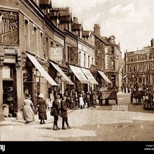 A street scene in Workington, Cumbria.