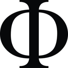 The Greek letter phi shown alongside the component letters P and HI.