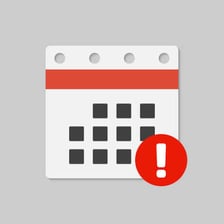 A calendar showing an incorrect or mismatched date