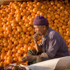 A Moroccan street scene associated with Tangier.