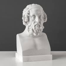 An artistic representation of the ancient Greek poet Homer