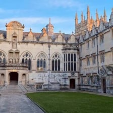 The historic buildings and courtyard of Oriel College, Oxford