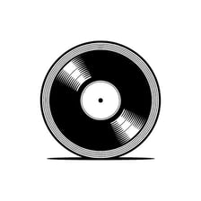 A record beside an email and a right-pointing arrow representing the wordplay