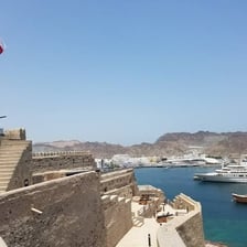 The harbor and waterfront of Muscat, Oman.