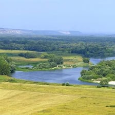 A landscape view of the Don River in Russia