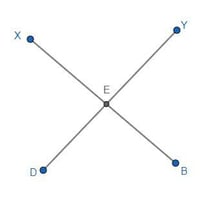 Two lines crossing at a single point.