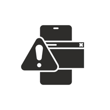 A restrained warning symbol representing indecent content