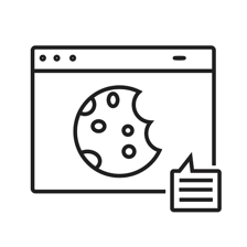 A simple illustration representing a website browser cookie