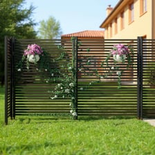 A gate forming a barrier in a garden fence