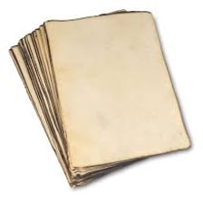 A sheet of paper with a lightly singed edge