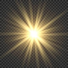 A vividly bright glowing object representing brilliance