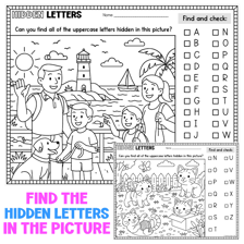 A simple illustration showing a word hidden across several adjoining words.