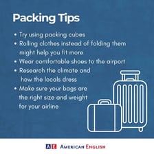 A tightly packed suitcase illustrating the phrase “I’m packed”.