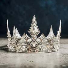 An ornate ceremonial headdress worn as a crown